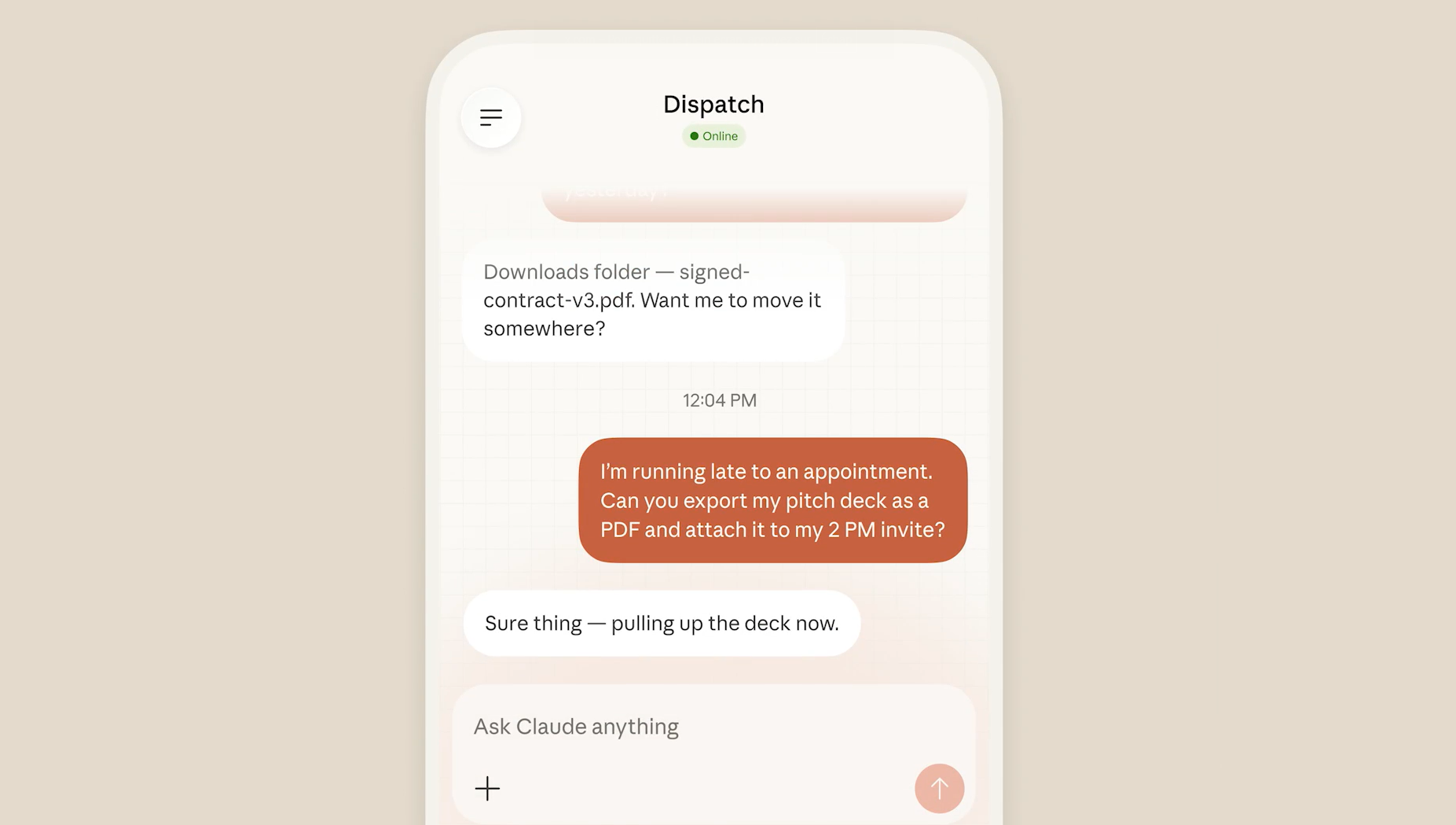 Instructions Claude Dispatch
