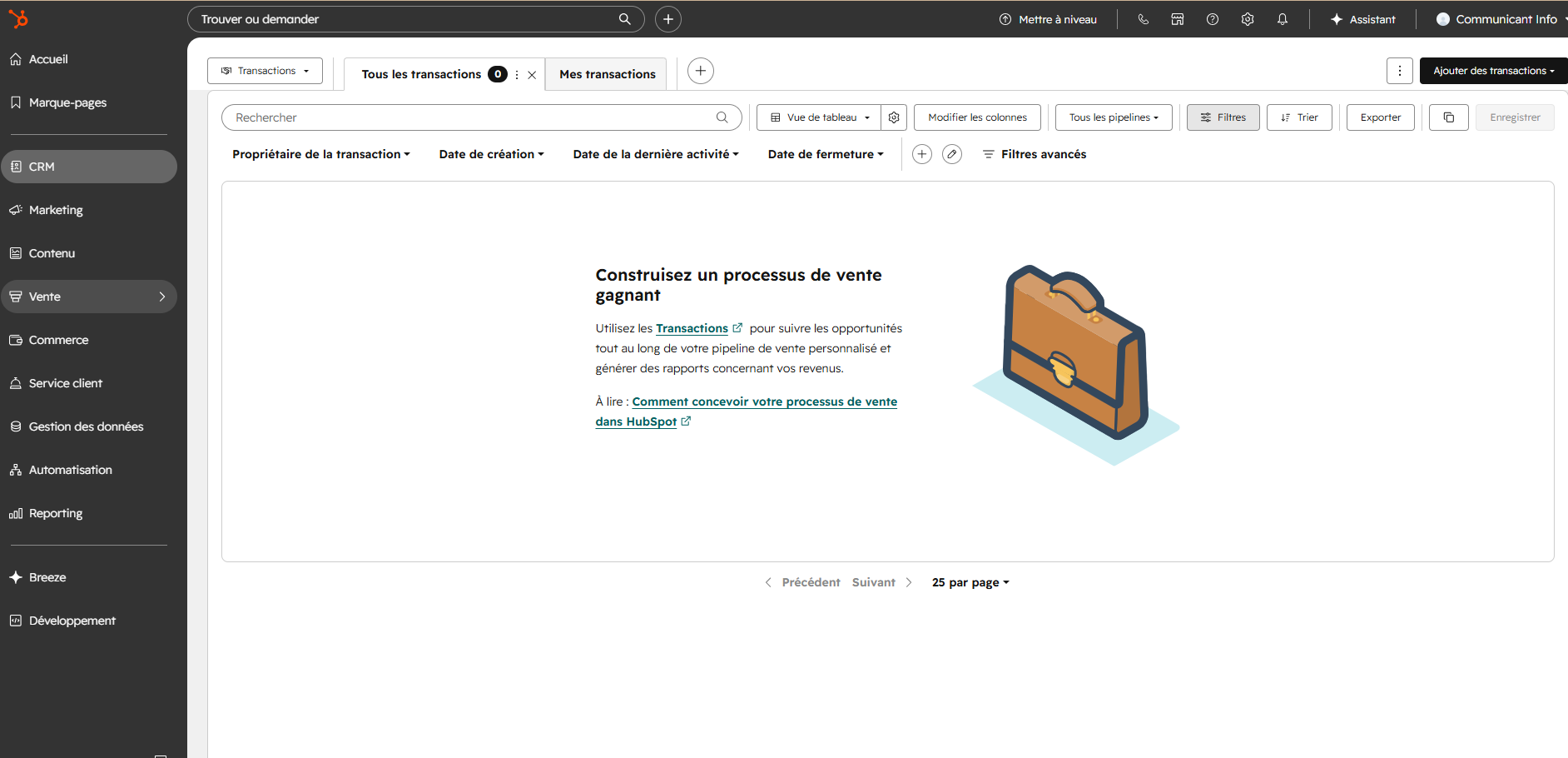 Limitations du plan gratuit HubSpot — fonctionnalités payantes verrouillées dans l'interface